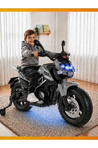 modabebekler Akülü Motor 12V Çocuk Motoru Yeni Model LED Far, Müzik Özelliği,...