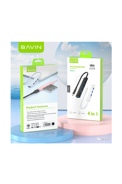 Bavin Type C Usb Dönüştürücü Hub 4 Port Çoklayıcı Macbook / Laptop / Notebook...
