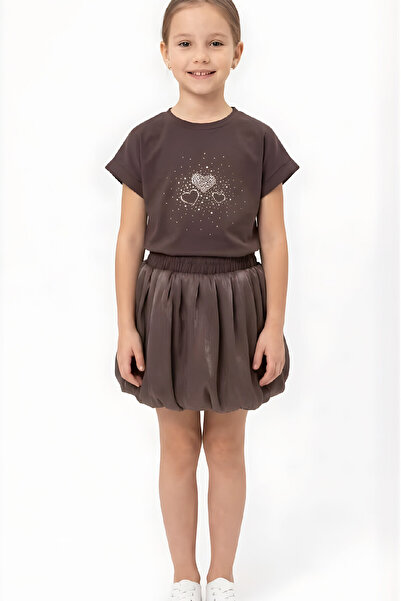 MODANINO Κοριτσίστικο Σετ Φούστας Σιφόν Janjanlı με Μπαλόνια 3-10 Ετών 12641DS