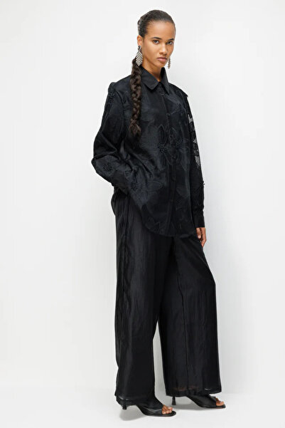 Ghisa Fabric Suit with Fishnet Details