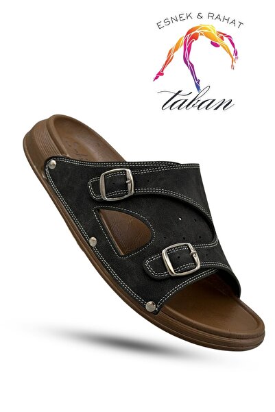 Moda Anna Sermoda men's Slipper - double buckle adjustable Stretchy sole Leat...
