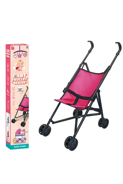 Luna Toys Carucior pentru papusi, Luna Toys, Baby Trolley Series, Roz, 26 x 4...