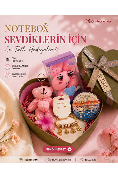 Stainlless Steel NOTEBOXSHOP - SEVGİLİYE HEDİYE DOLU KALPLİ KUTU -