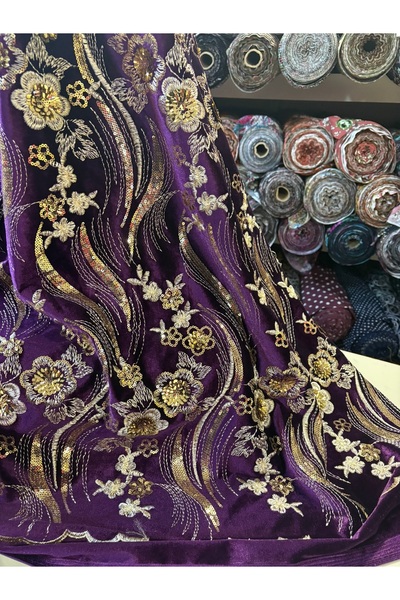 MEKİK MANİFATURA ΒΕΛΟΥΔΙΝΟ ΥΦΑΣΜΑ ΜΕ ΚΕΝΤΗΜΑ ΑΠΟ ΠΟΥΛΟΒΕΛΟΝΕΣ