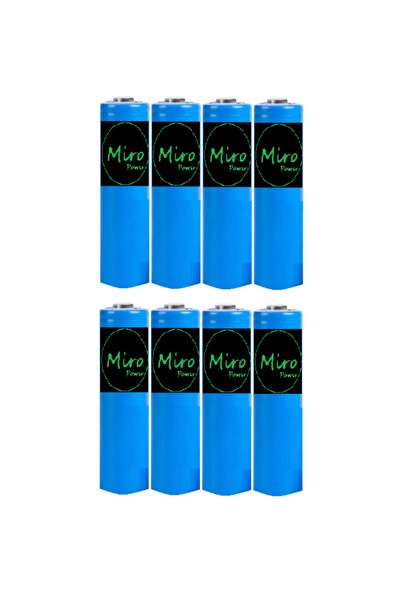 Miro Power Set de 8 baterii reîncărcabile Li-ion Model 14500 3.7V 600mAh