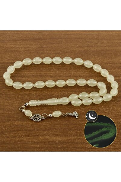 ZERO LAND Gldisptm Oval Cut Chubby Phosphorescent Prayer Beads 8X10 (220211) ...