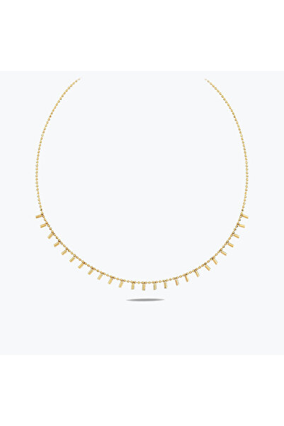 Goldium Jewellery Goldium Özel Tasarım Minimal Silindir Kolye