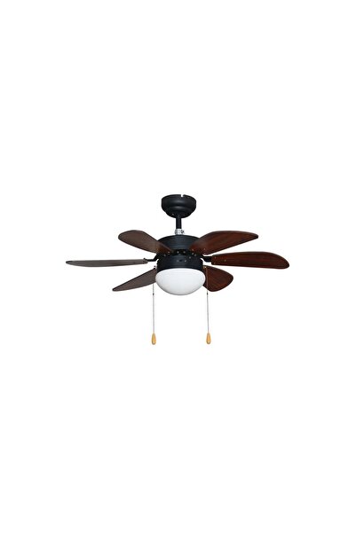 Empressco Vanti 60W 30 inç Ahşap 6 Kanatlı Lambalı Avizeli İpli Tavan Vantila...