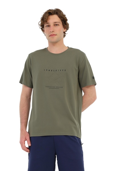 lumberjack ML 11CRISFW25ELG-1 5PR Haki Erkek Kısa Kol T-Shirt
