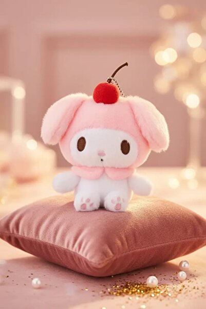 SANRIO Lisanslı Kiraz Koleksiyonu My Melody Peluş Anahtarlık – Yumuşak Dokulu...
