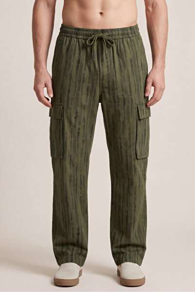 TOM SMITH بنطلون كارجو فضفاض مطبوع A6 7085B، مقاس XXL