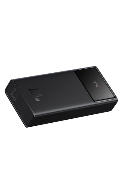 Baseus Baterie externă 2x USB, Type-C, Micro-USB, 22.5W, 20000mAh + Cablu Type-C, 3A, 30cm, Baseus, Negru