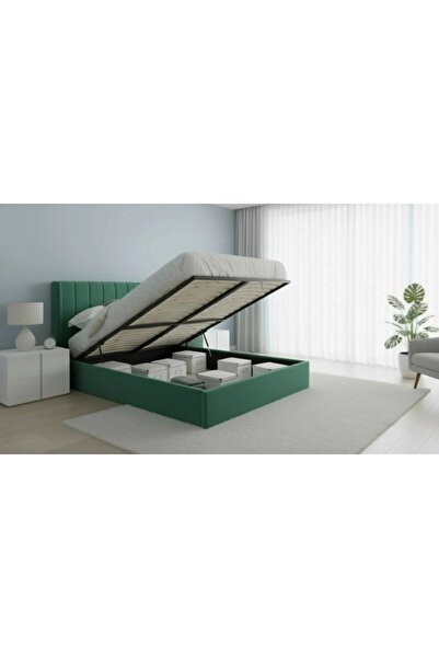 MarketMob Pat Tossino 160x200 cm Catifea cu depozitare Verde