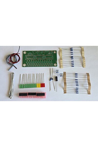 Cerc de electronica Kit Vumetru Audio LM324 11+1 LED DIY, Indicator Nivel Sem...