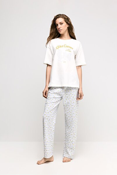 LEFTIES Baskılı uzun pijama