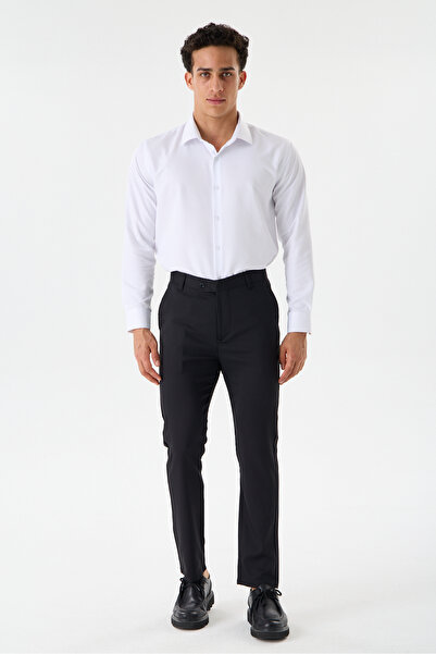 Ferro Como Erkek İtalyan Kesim Slim Fit Şık Esnek Modern Kumaş Pantolon