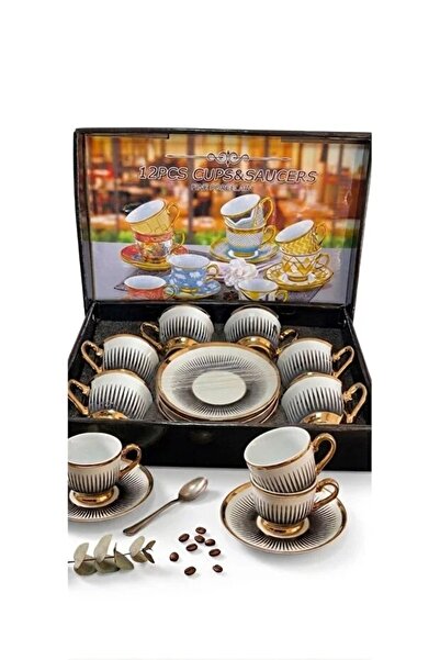 OEM Elegant Coffee Set – 6 Cups + 6 Saucers - Porcelain