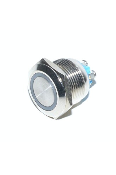 Stef's Cat Întrerupător metalic cu apăsare, cu LED, 19mm / 24V, cu revenire