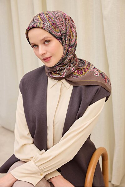 Silk Home Velora Scarf Ethnic Mink 90X90