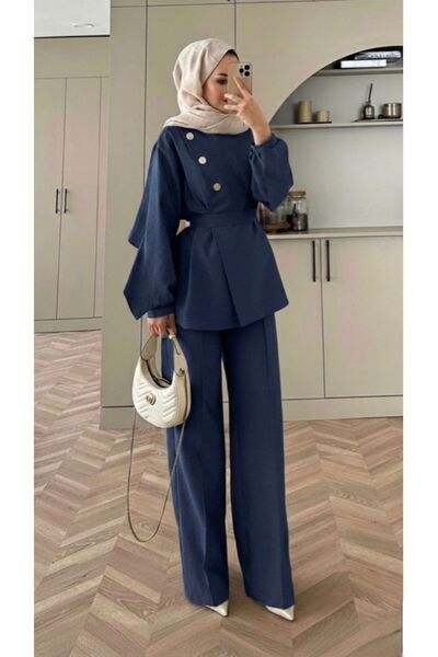 KILIF STORE VERA ARKASI PELERİNLİ PANTOLONLU TAKIM