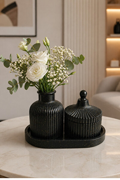RONA STORE Lisahome Modern Decorative Vase & Tray Set Handmade Premium Design