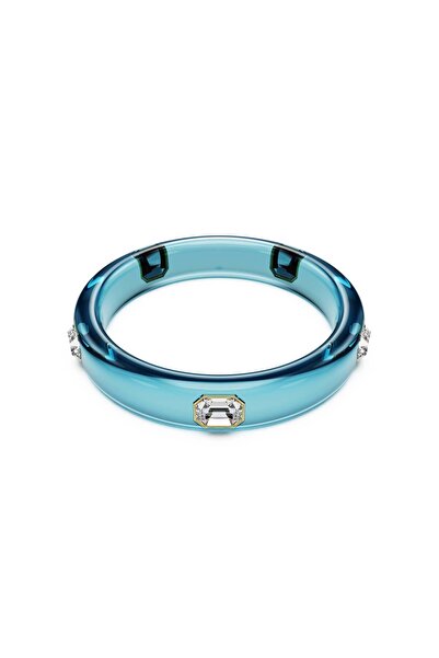 Swarovski سوار دولسيس بتصميم ثماني الأضلاع مطلي باللون الأزرق الذهبي M M