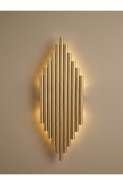 gaziantepavize Taç Mahal Gold Metal Günışığı Dekoratif Pilli Aplik - Tek Adet...