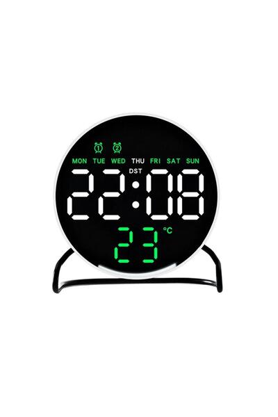 valkyrie LED Dijital Masa Saati Alarm Sıcaklık Takvim Göstergeli USB Gece Işı...