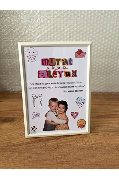 Zemora Jewelry Kişiye özel çocuk fotoğraflı çerçeve, isim mesaj ve fotoğrafla...