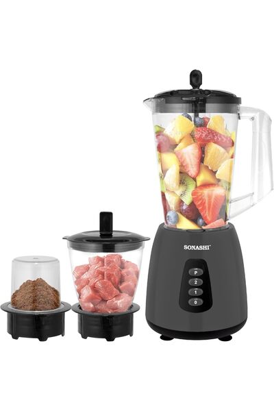 sonashi 3-in-1 Blender with 600W Motor, 1.8L Unbreakable Jar, Grinding,Choppi...