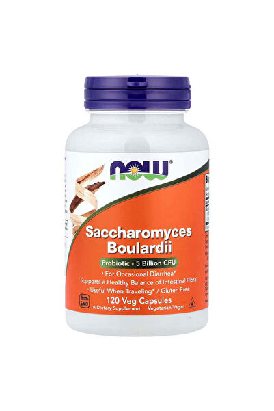 Now Foods Saccharomyce Boulardii Probiotics 5 Billion CFU 120 Veg Capsules