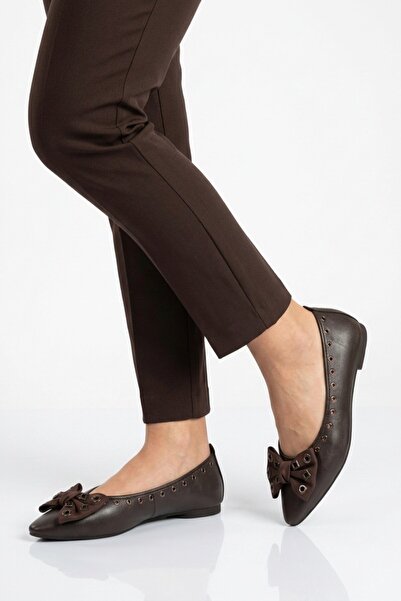 Aspor Brown Women's Ballerinas