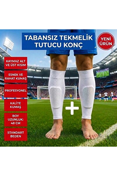 BS BEYAZ SHOES Profesyonel 2'li TABANSIZ KESİK TEKMELİK TUTUCU Futbol Sporcu ...