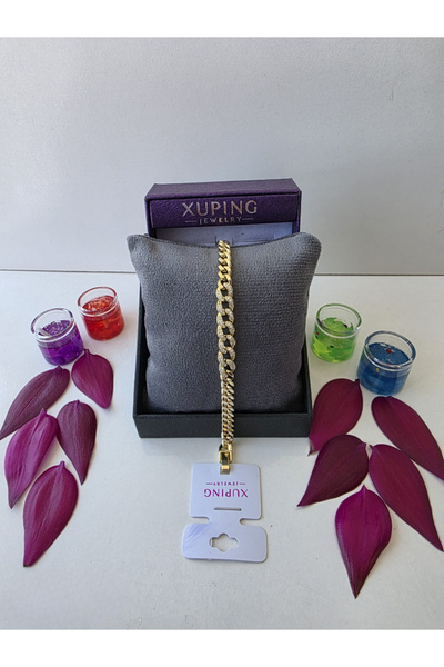 XUPING JEWELRY سوار أنيق بتصميم سلسلة مرصعة بالأحجار