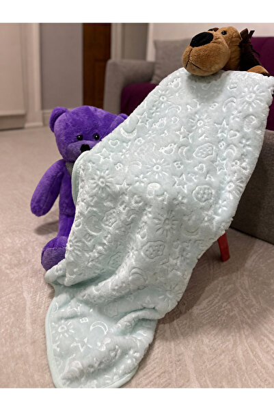 ZBY Home Embos Peluş Bebe Battaniyesi