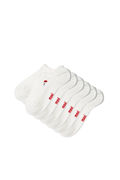 Mavi Pack of 6 Floral Embroidered Ecru Ballerina Socks