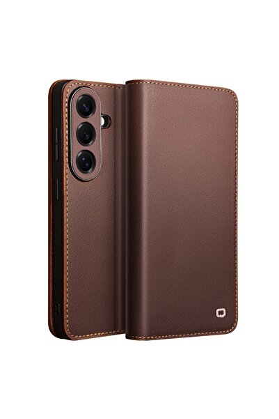 QIALINO Δερμάτινη Θήκη Βιβλίο Brown (Samsung Galaxy S26 5G)