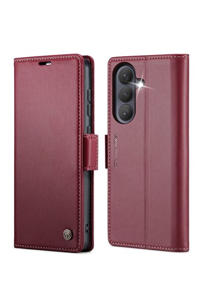 Caseme 023 Luminus Θήκη Πορτοφόλι Wine Red (Samsung Galaxy A37 5G)