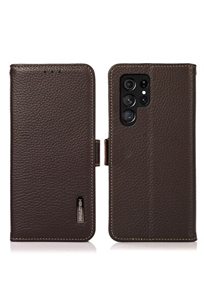 KHAZNEH Side-Magnetic Θήκη Πορτοφόλι Brown (Samsung Galaxy S24 Ultra 5G)
