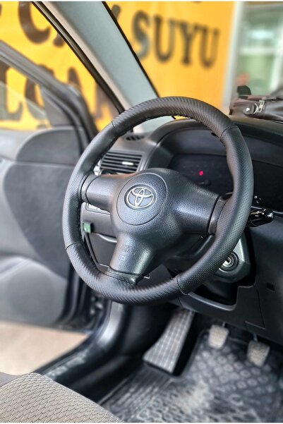 gürler oto kılıf ve aksesuar Dikmeli Direksiyon Kılıfı Noktalı Karbon Siyah Toyota ile Uyumlu Corolla 2002 2006