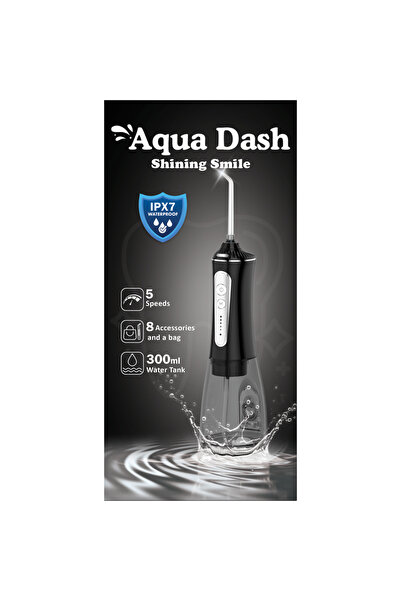 aqua dash جهاز تنظيف الأسنان بالماء باللون الأسود