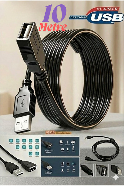 Rabelix Online Marketing 10 Metre 10mt Usb Aktif Erkek/Dişi High Speed Kablo ...