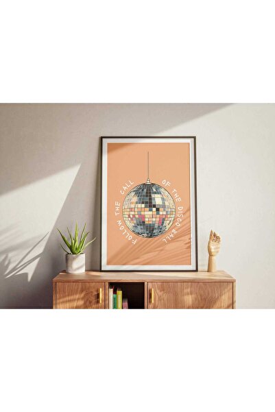 NinaStore Retro Disko Topu Duvar Sanatı Baskısı: Vintage Müzik Posteri – Part...