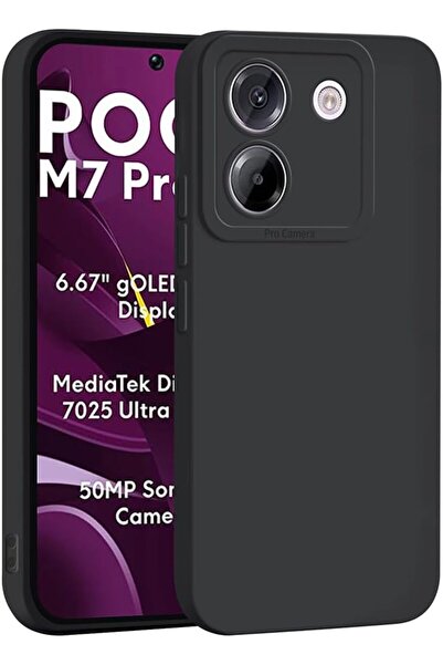 bestcase Simple TPU Mat Case For Poco M7 Pro 5G, Black