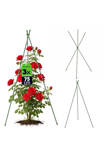 KADAX Țăruș conic de grădină, set de 3 piese, 75 cm, 3 buc.