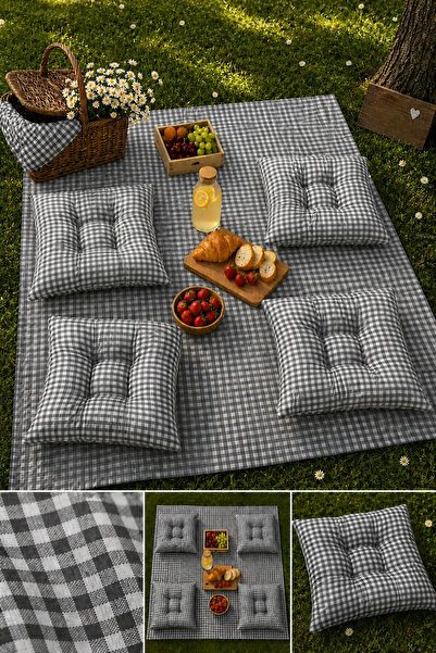 Belomia Home Collection Çanta Hediyeli Pötikare Desen Piknik Seti| Pötikareli...