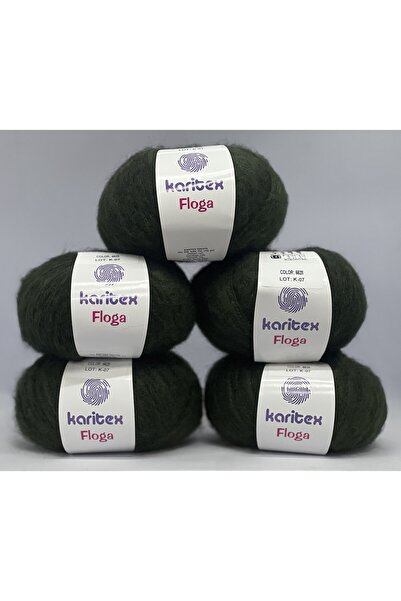 KARİTEX Floga El Örgü İpliği 10'lu paket, 10X50 Gr. 300 Mt. %55 Akrilik %35 P...