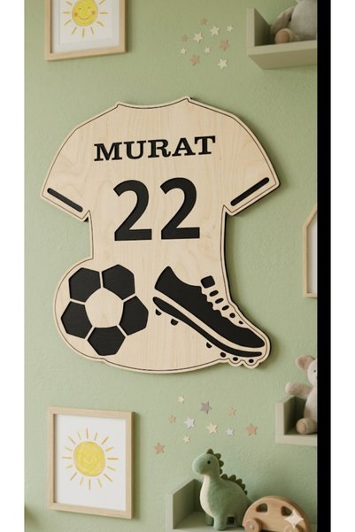 yucisaatleri Forma futbol temalı genç odası duvar süsü kapı süsü kişiye özel ...