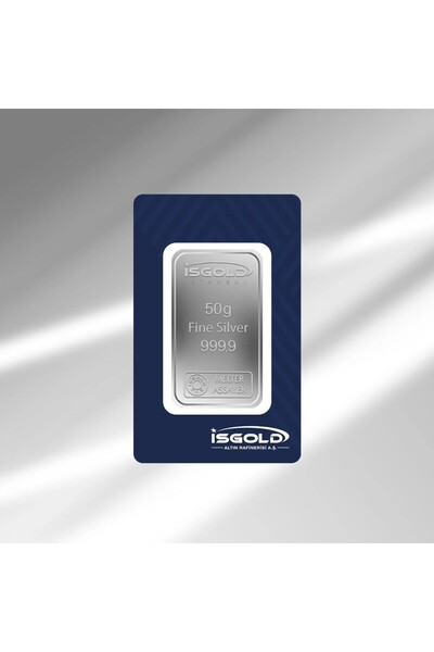 İSGOLD E-Gümüş Işgold 50GR Külçe Gümüş