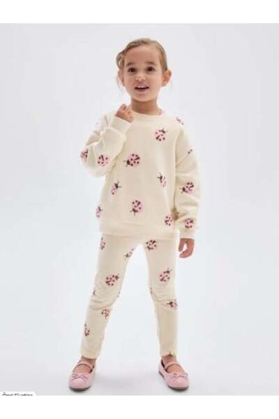 GAP Kids Gap Kız Bebek Uğur Böceği Baskılı Beli Lastikli Tayt 6 Ay -5 Yaş EKRU